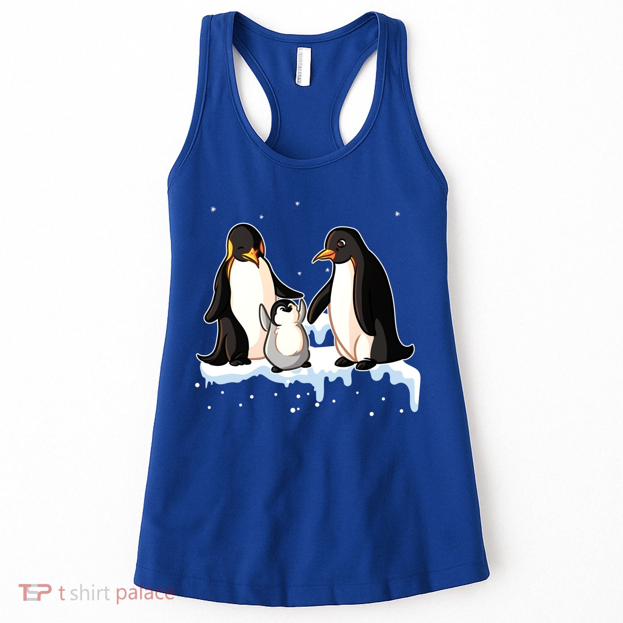 Family Of Penguin Funny Gift Women's Tank Top