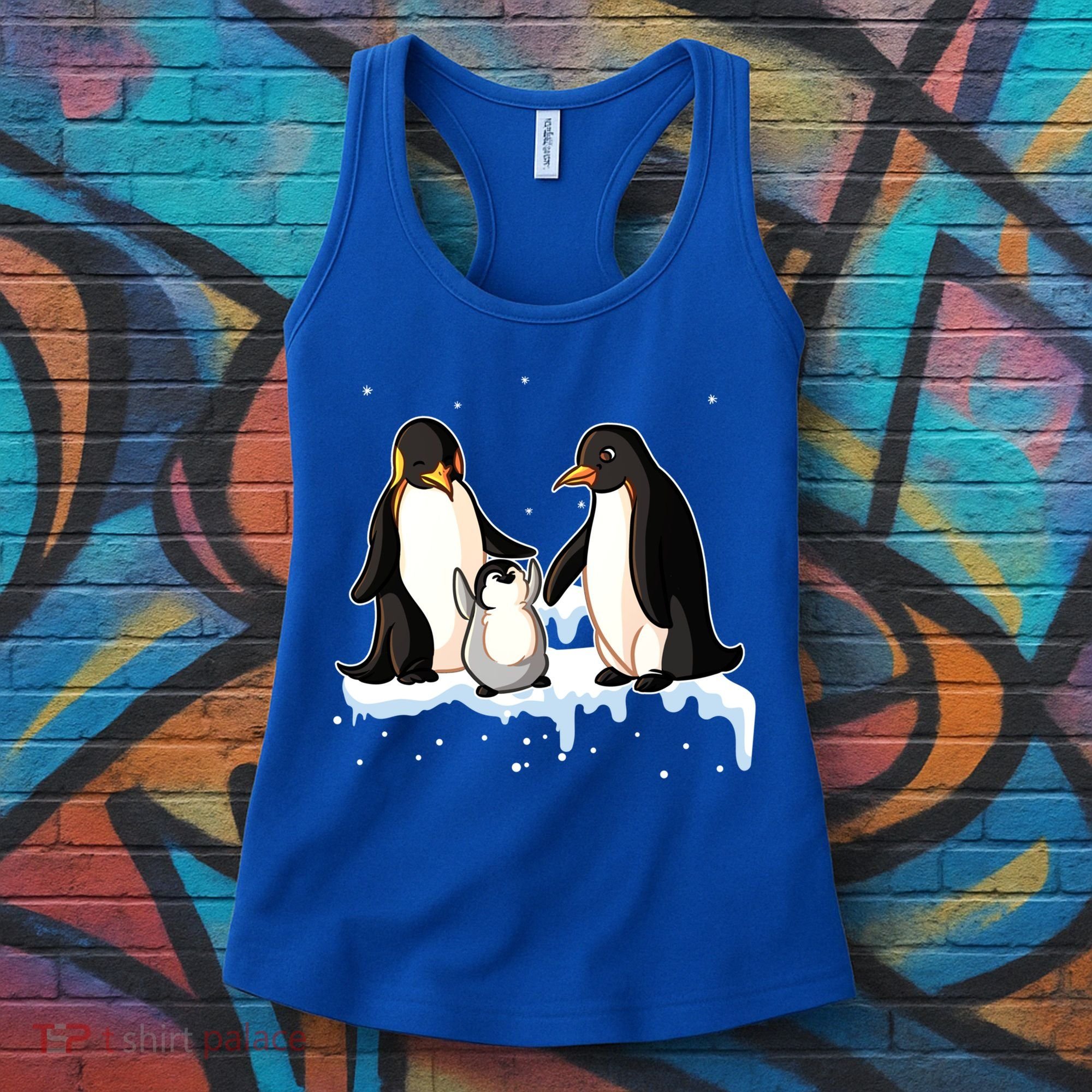 Family Of Penguin Funny Gift Women's Tank Top