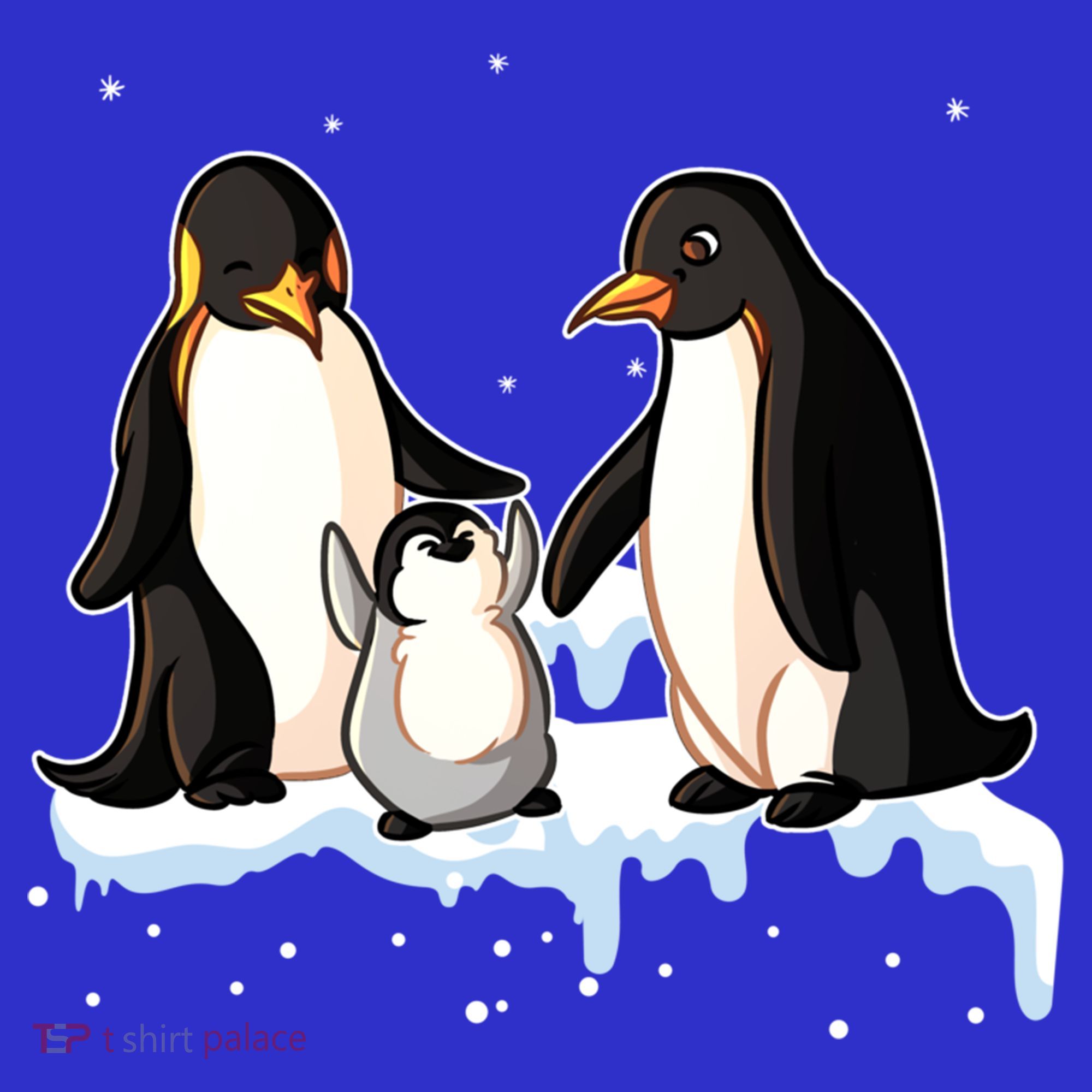 Family Of Penguin Funny Gift Baby Bodysuit