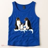 Family Of Penguin Funny Gift Tank Top thumb 2