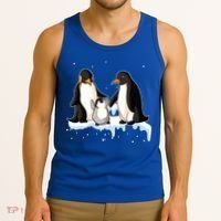 Family Of Penguin Funny Gift Tank Top thumb 3