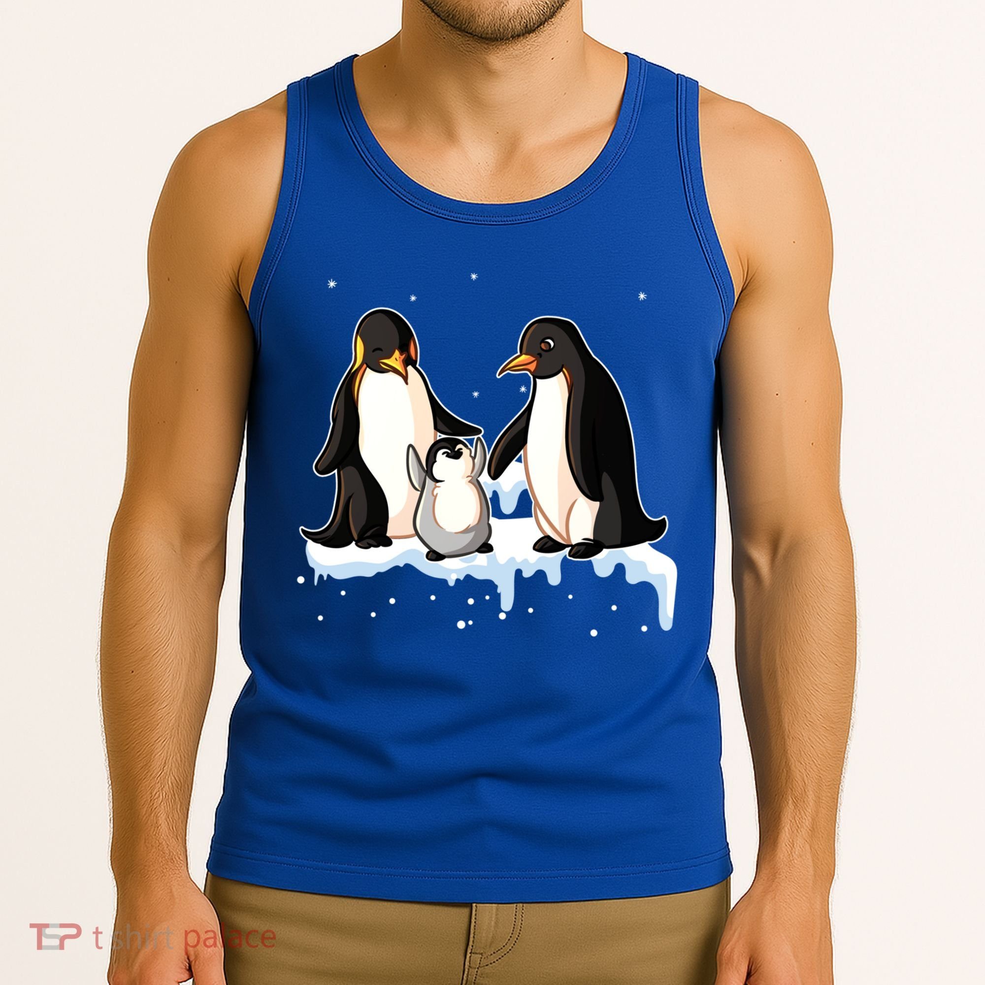 Family Of Penguin Funny Gift Tank Top