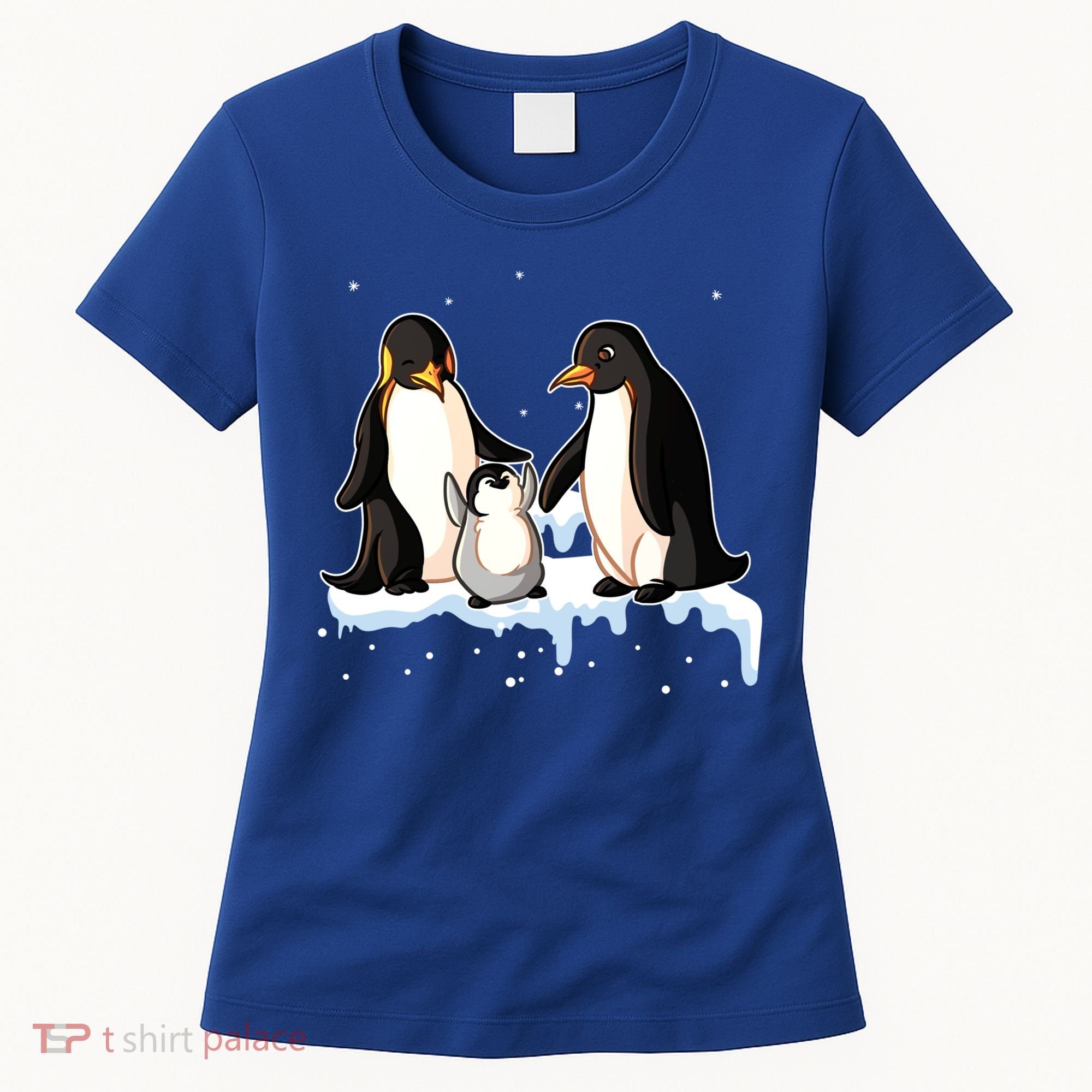 Family Of Penguin Funny Gift Women's T-Shirt