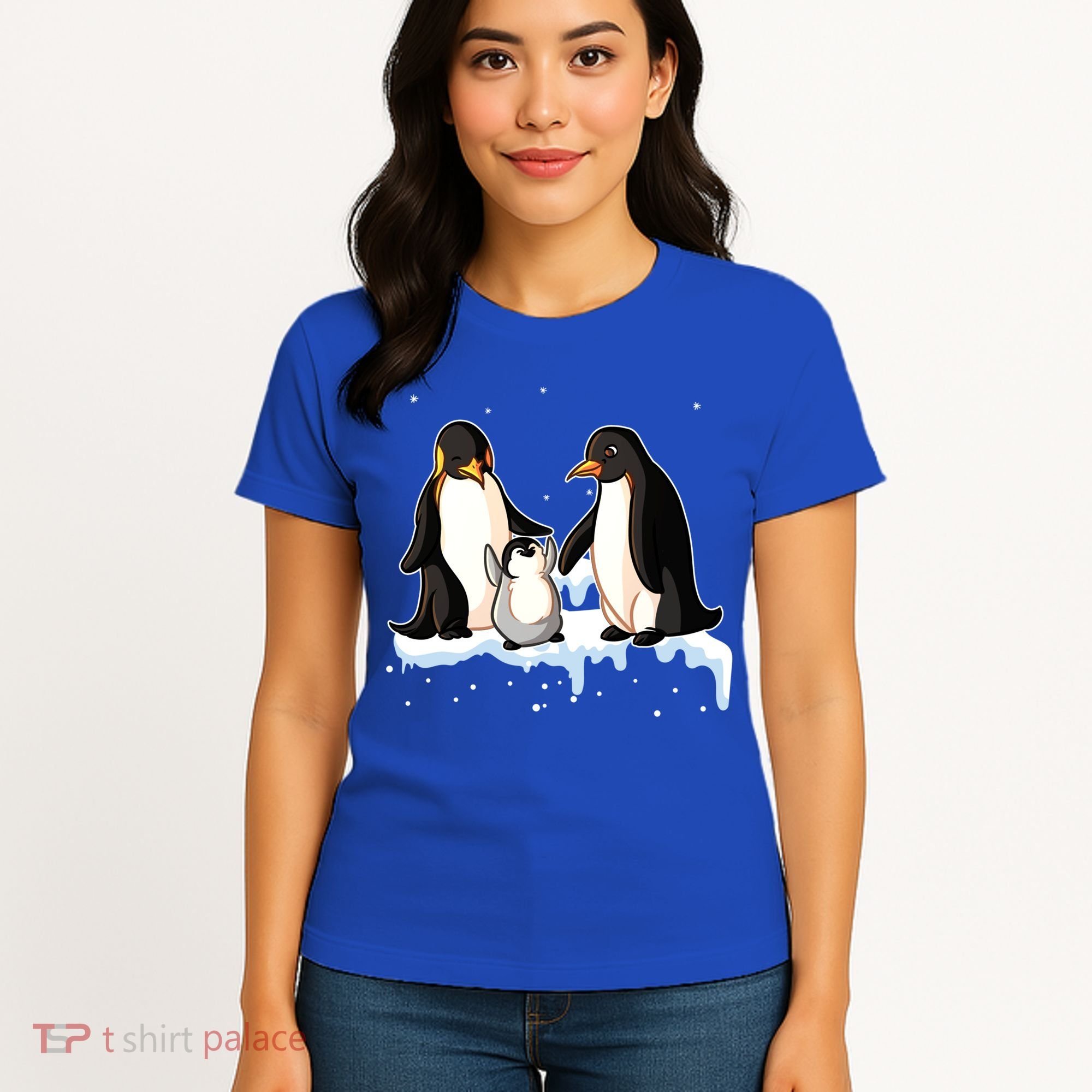 Family Of Penguin Funny Gift Women's T-Shirt