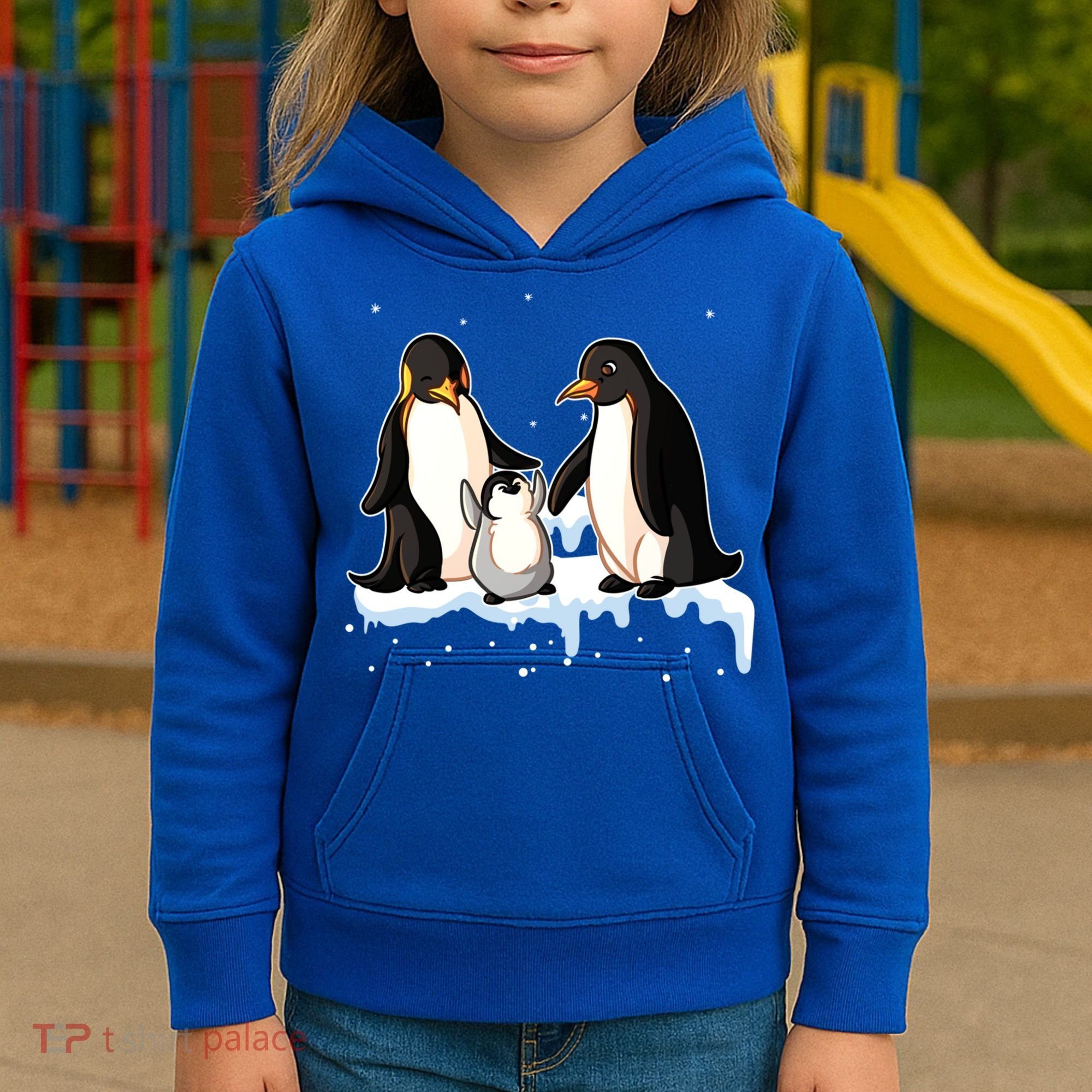 Family Of Penguin Funny Gift Kids Hoodie