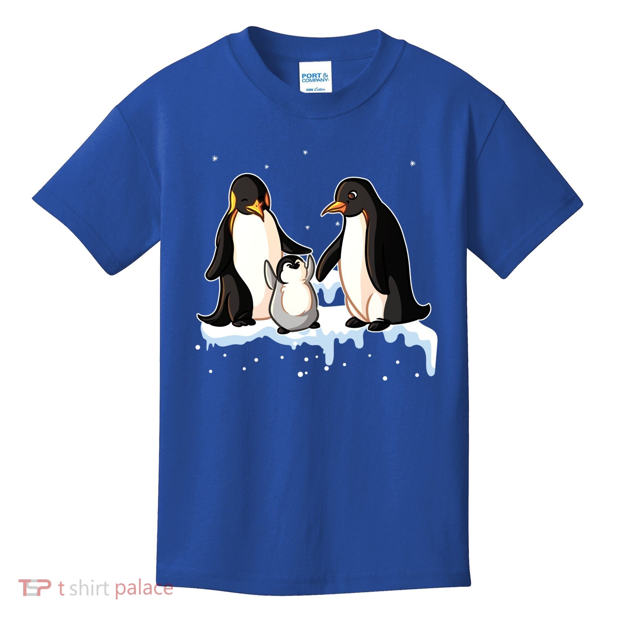 Family Of Penguin Funny Gift Kids T-Shirt