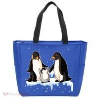 Family Of Penguin Funny Gift Tote Bag thumb 0