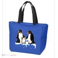 Family Of Penguin Funny Gift Tote Bag thumb 3