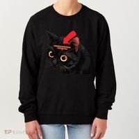 Full Of Paranoid Delusions And Violent Funny Meme Cat Women's Sweatshirt thumb 0
