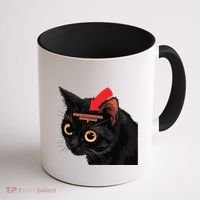 Full Of Paranoid Delusions And Violent Funny Meme Cat Coffee Mug thumb 1