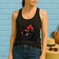 Full Of Paranoid Delusions And Violent Funny Meme Cat Women's Tank Top thumb 2