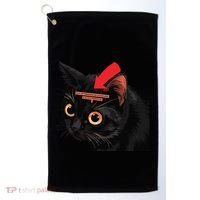 Full Of Paranoid Delusions And Violent Funny Meme Cat Golf Towel thumb 0