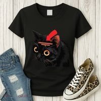 Full Of Paranoid Delusions And Violent Funny Meme Cat Women's T-Shirt thumb 3