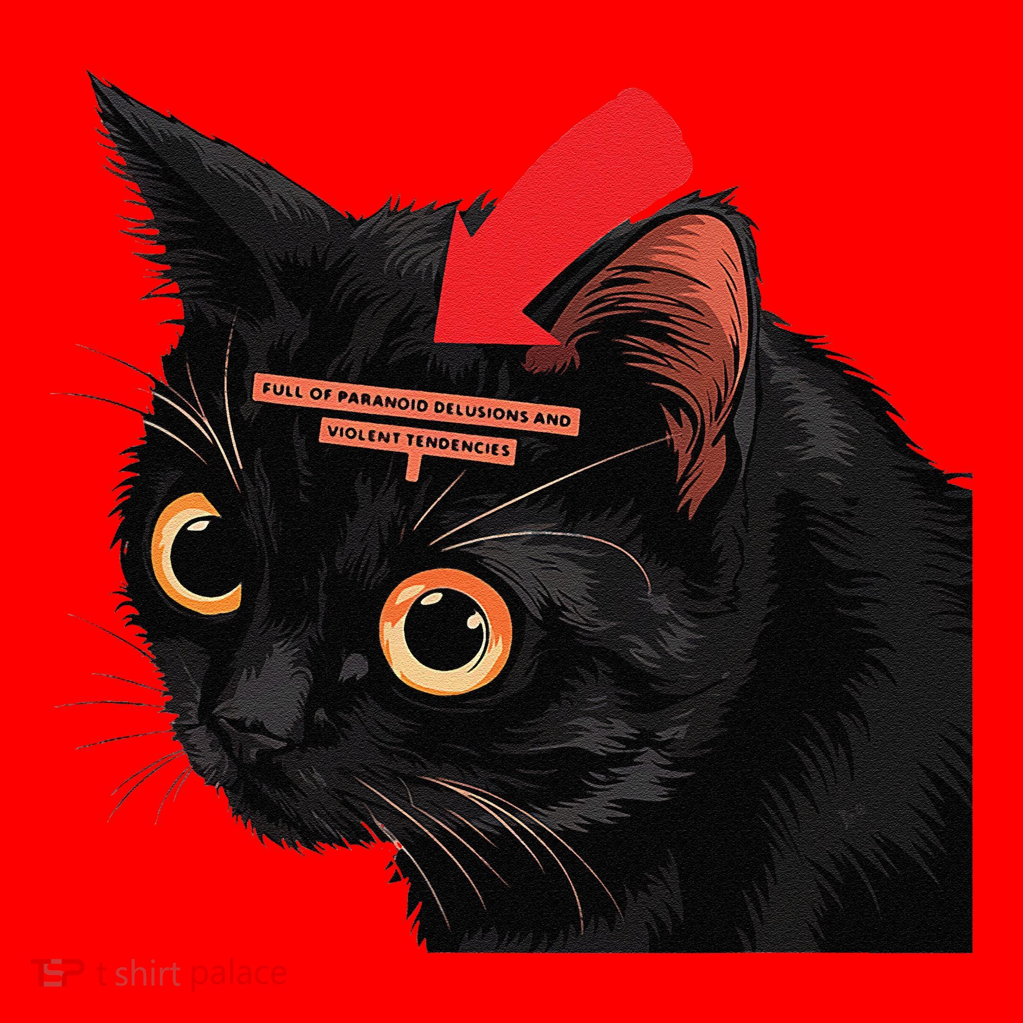 Full Of Paranoid Delusions And Violent Funny Meme Cat Santa Hat