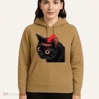Full Of Paranoid Delusions And Violent Funny Meme Cat Hoodie thumb 5