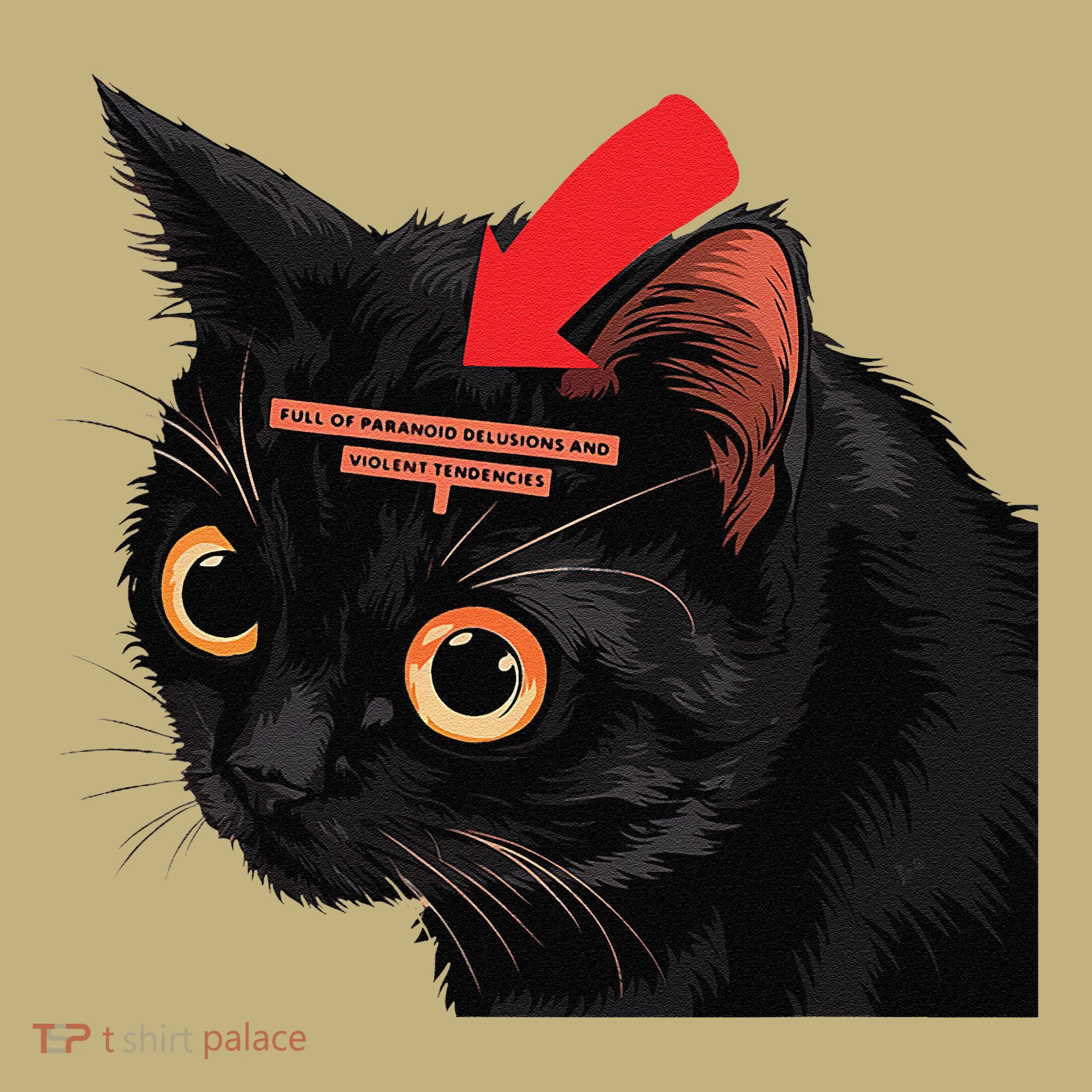 Full Of Paranoid Delusions And Violent Funny Meme Cat Mousepad