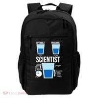 Funny Optimist Pessimist Scientist Backpack thumb 0