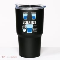 Funny Optimist Pessimist Scientist Tumbler thumb 0