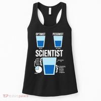 Funny Optimist Pessimist Scientist Women's Tank Top thumb 0