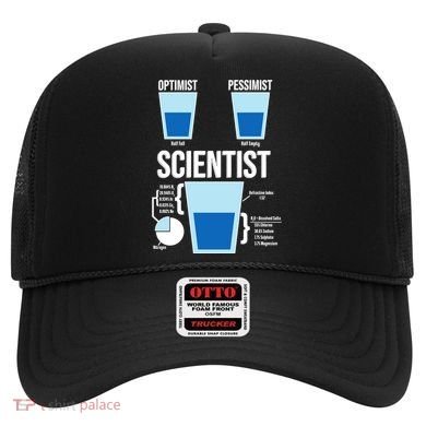Funny Optimist Pessimist Scientist Hat