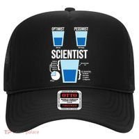 Funny Optimist Pessimist Scientist Hat thumb 0