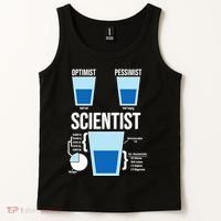 Funny Optimist Pessimist Scientist Tank Top thumb 2