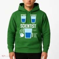 Funny Optimist Pessimist Scientist Hoodie thumb 2