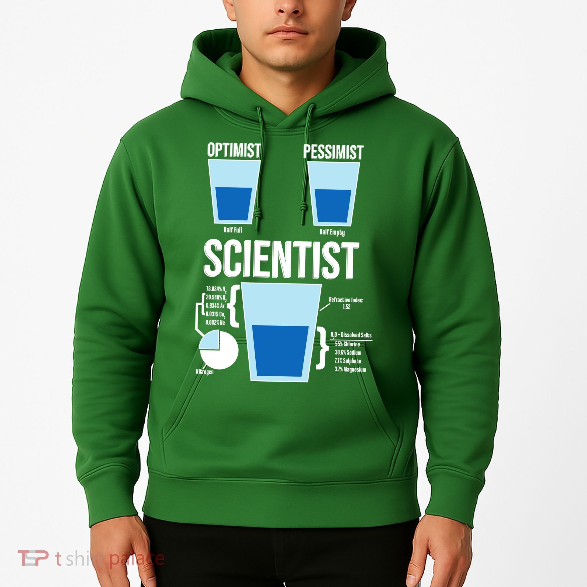 Funny Optimist Pessimist Scientist Hoodie