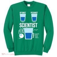 Funny Optimist Pessimist Scientist Sweatshirt thumb 0