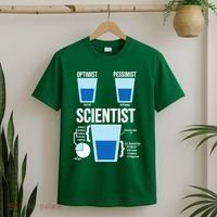 Funny Optimist Pessimist Scientist T-Shirt thumb 2