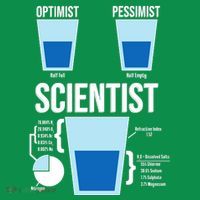 Funny Optimist Pessimist Scientist Mousepad thumb 1
