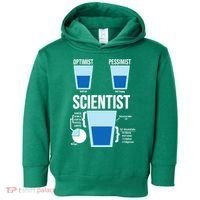 Funny Optimist Pessimist Scientist Toddler Hoodie thumb 0
