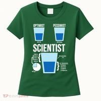 Funny Optimist Pessimist Scientist Women's T-Shirt thumb 0