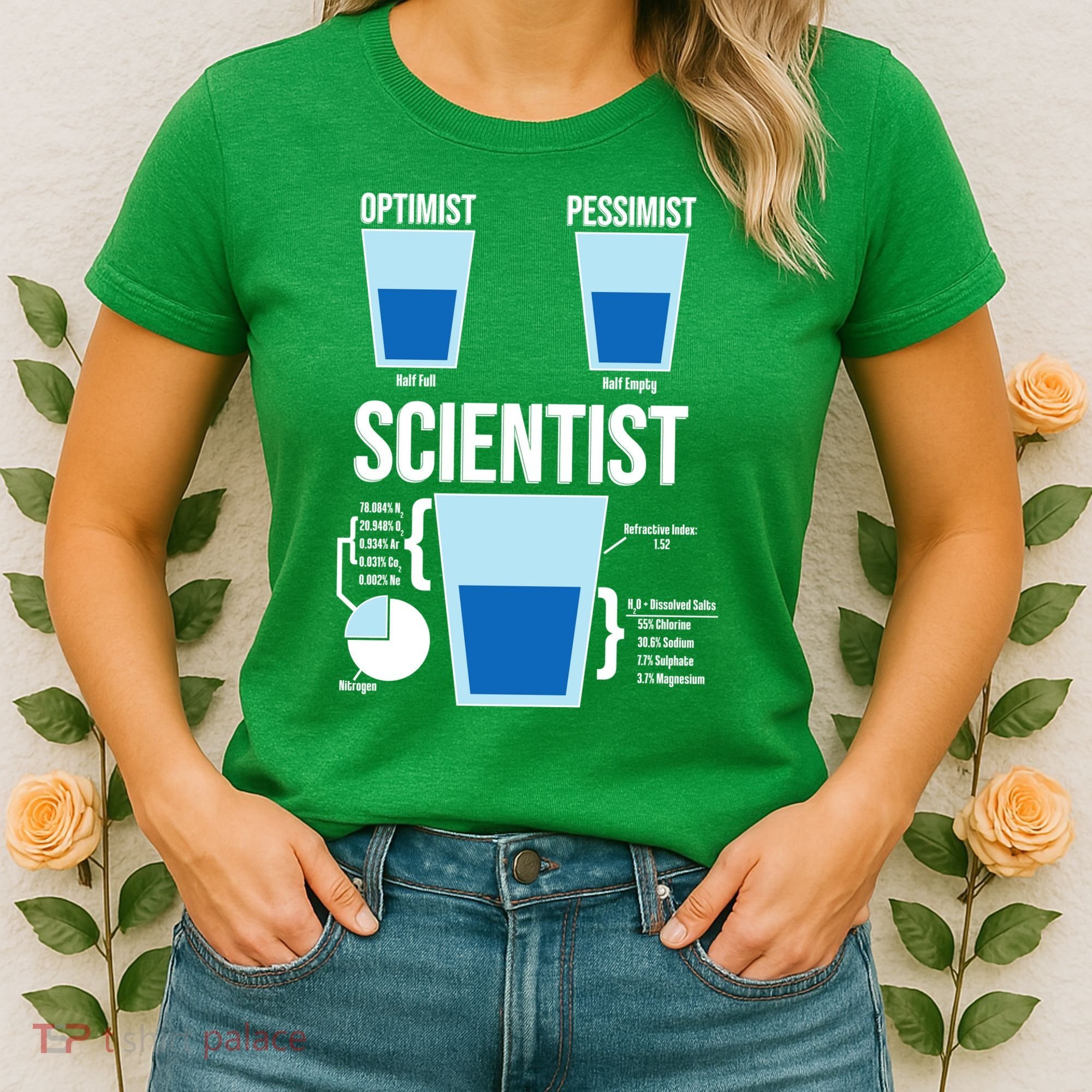 Funny Optimist Pessimist Scientist Women's T-Shirt