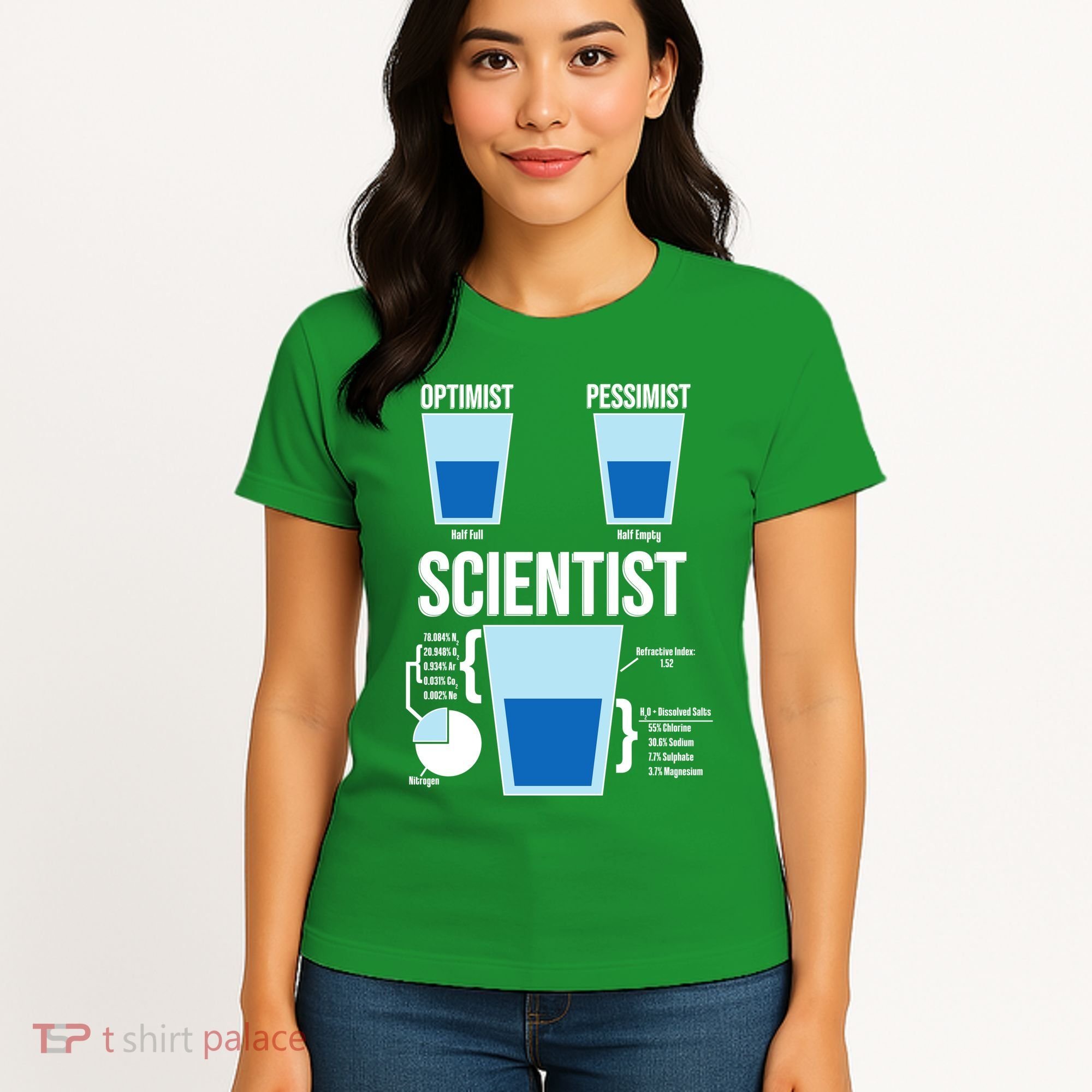 Funny Optimist Pessimist Scientist Women's T-Shirt