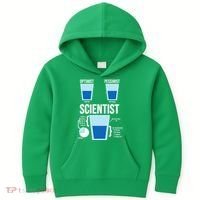 Funny Optimist Pessimist Scientist Kids Hoodie thumb 0