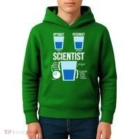 Funny Optimist Pessimist Scientist Kids Hoodie thumb 4