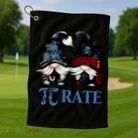 Funny Octopus Pi Day Symbol For Math Teacher Pirate Gnome Meaningful Gift Golf Towel thumb 1