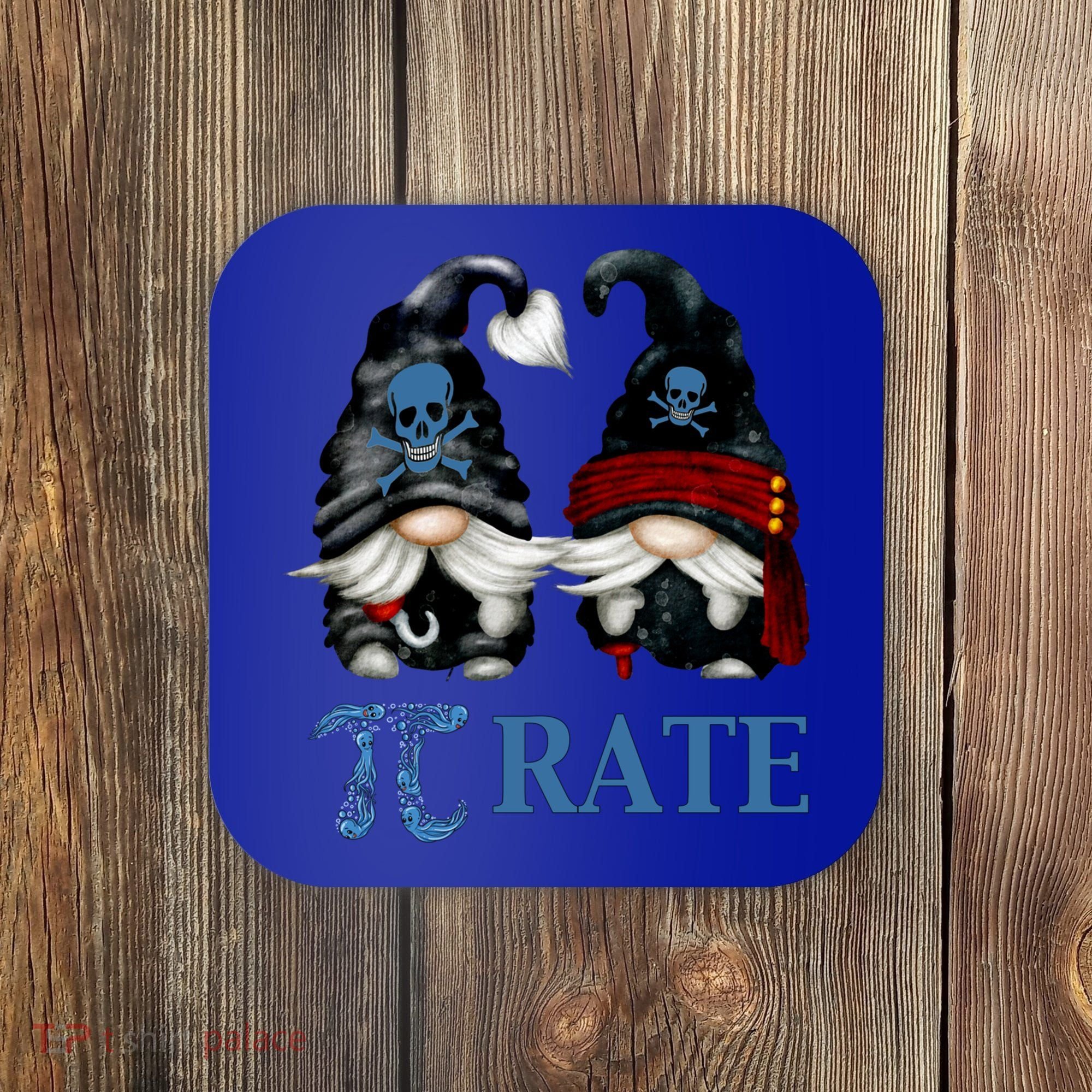 Funny Octopus Pi Day Symbol For Math Teacher Pirate Gnome Meaningful Gift Coaster