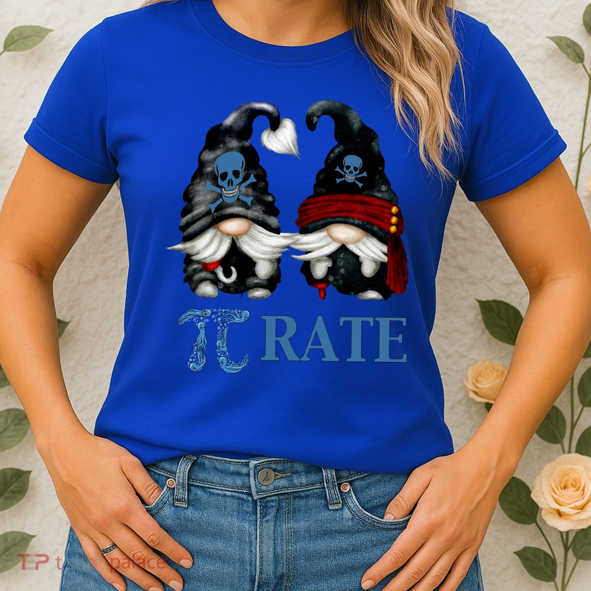 Funny Octopus Pi Day Symbol For Math Teacher Pirate Gnome Meaningful Gift Women's T-Shirt
