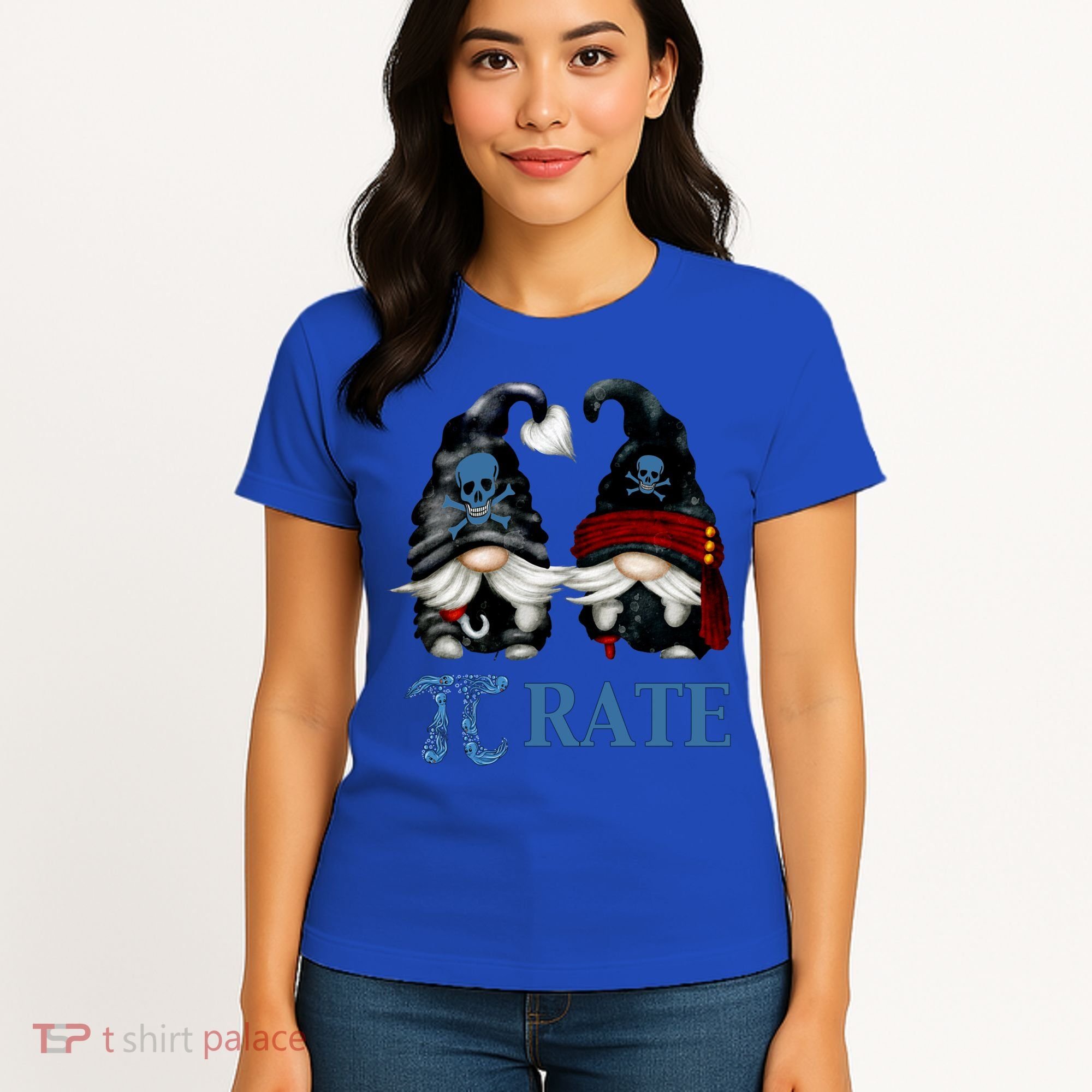 Funny Octopus Pi Day Symbol For Math Teacher Pirate Gnome Meaningful Gift Women's T-Shirt