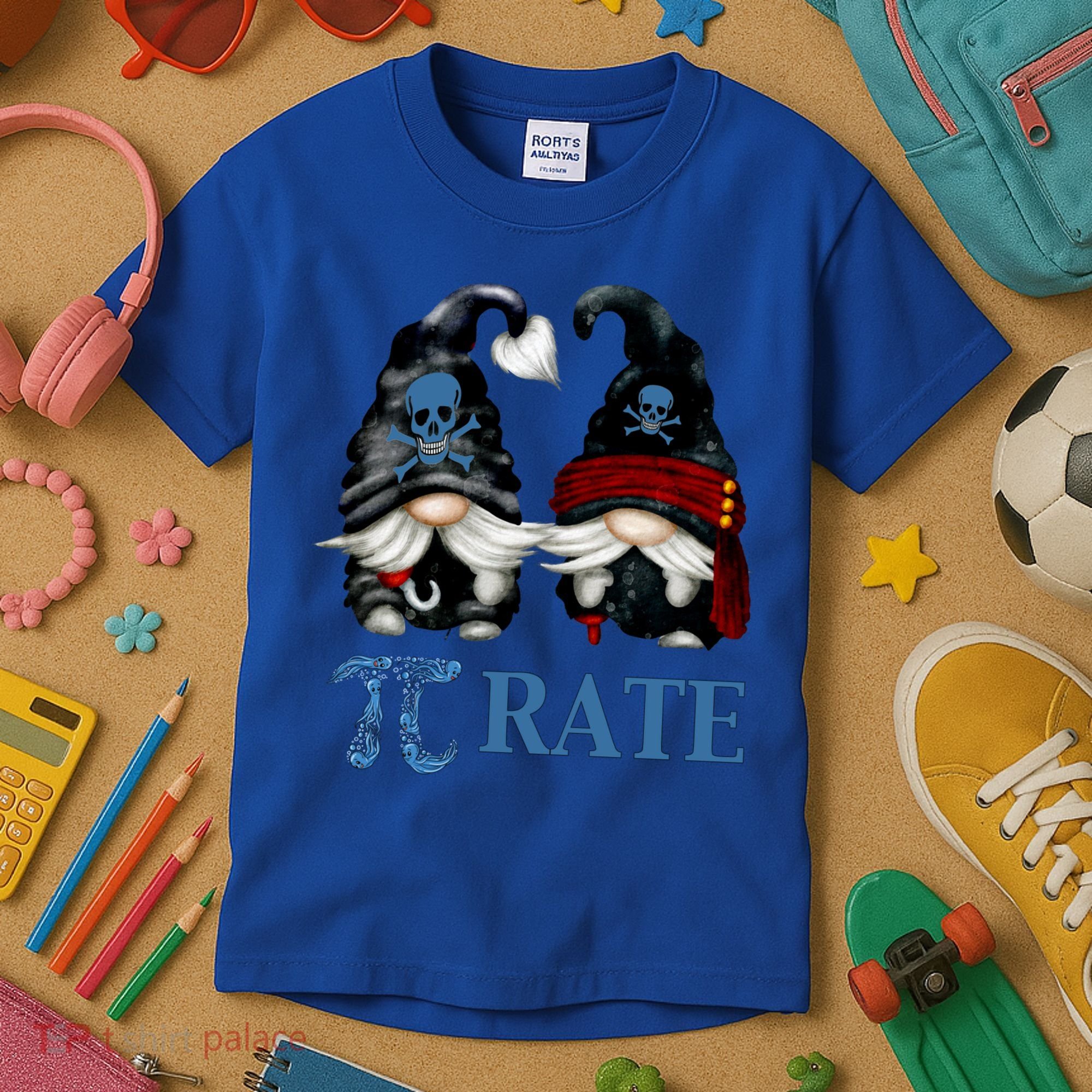 Funny Octopus Pi Day Symbol For Math Teacher Pirate Gnome Meaningful Gift Kids T-Shirt