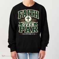 Faith Over Par Golf Inspired Funny Christian Golfers Women's Sweatshirt thumb 0