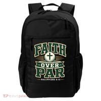 Faith Over Par Golf Inspired Funny Christian Golfers Backpack thumb 0