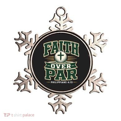 Faith Over Par Golf Inspired Funny Christian Golfers Ornament