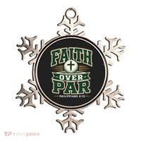 Faith Over Par Golf Inspired Funny Christian Golfers Ornament thumb 0