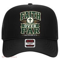 Faith Over Par Golf Inspired Funny Christian Golfers Hat thumb 0