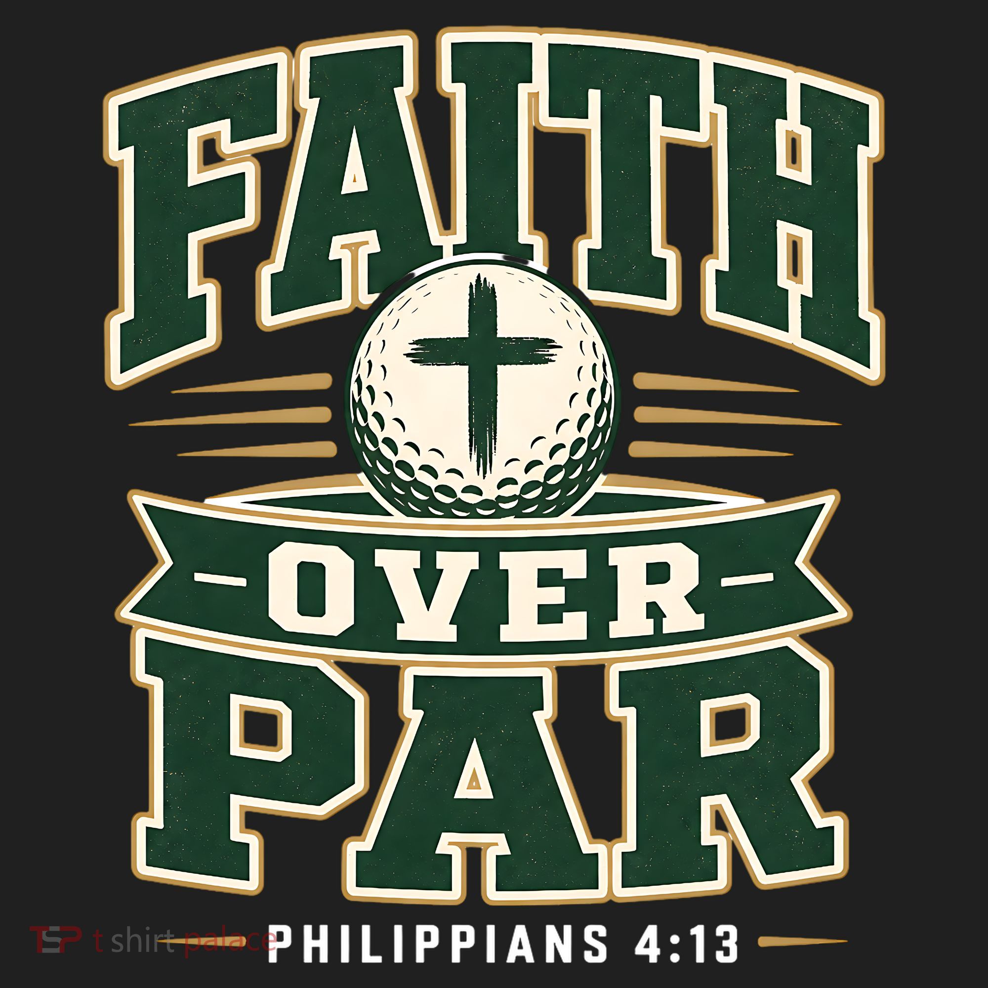 Faith Over Par Golf Inspired Funny Christian Golfers Golf Towel