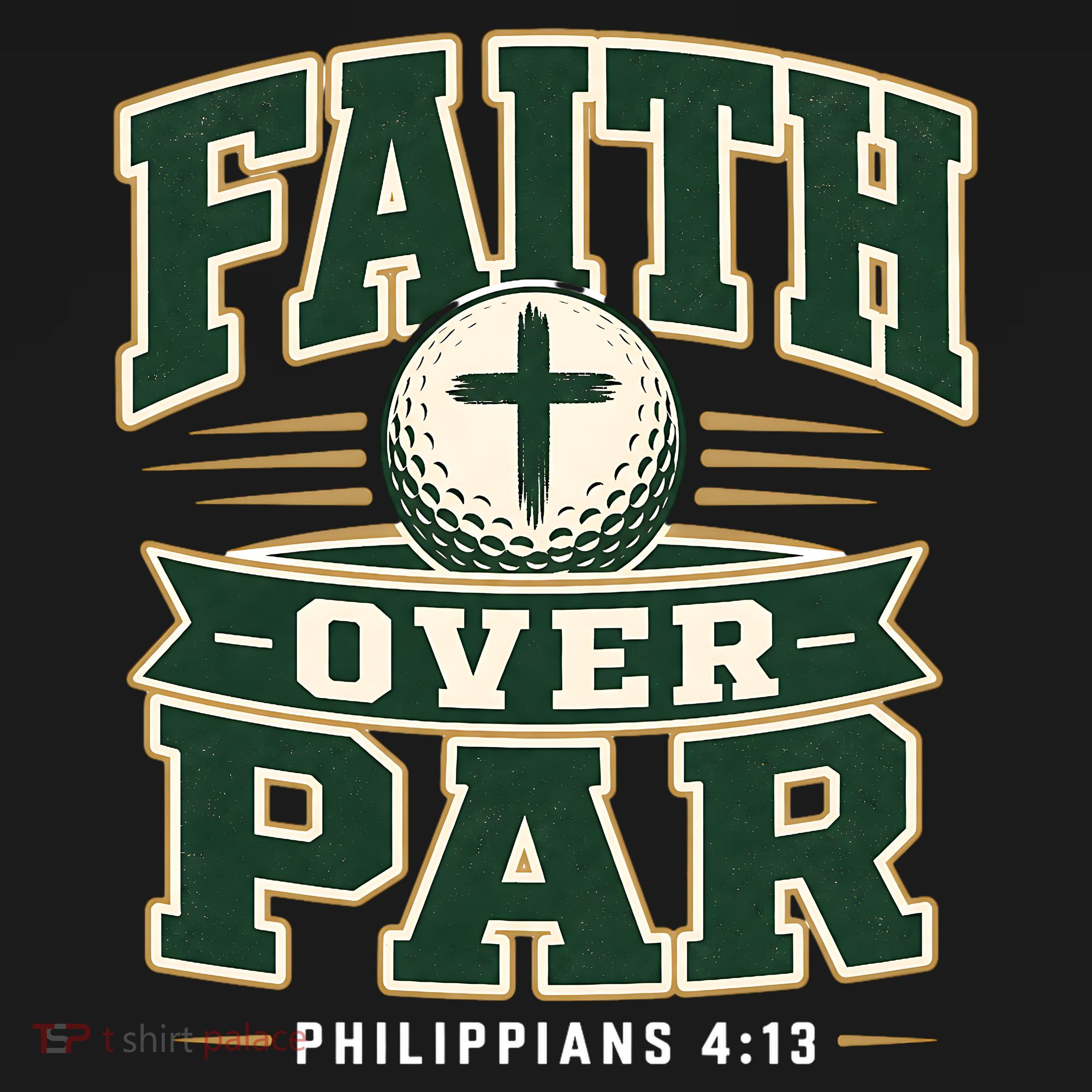 Faith Over Par Golf Inspired Funny Christian Golfers Women's T-Shirt