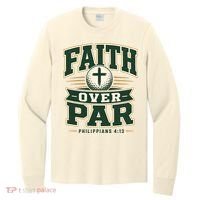 Faith Over Par Golf Inspired Funny Christian Golfers Long Sleeve Shirt thumb 0